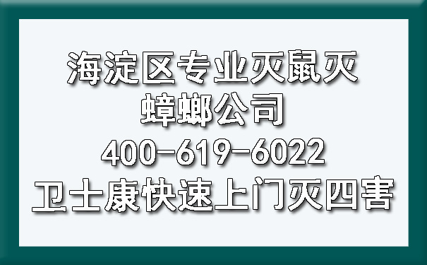 海淀区专业灭鼠灭蟑螂公司400-619-6022ca88快速上门灭四害